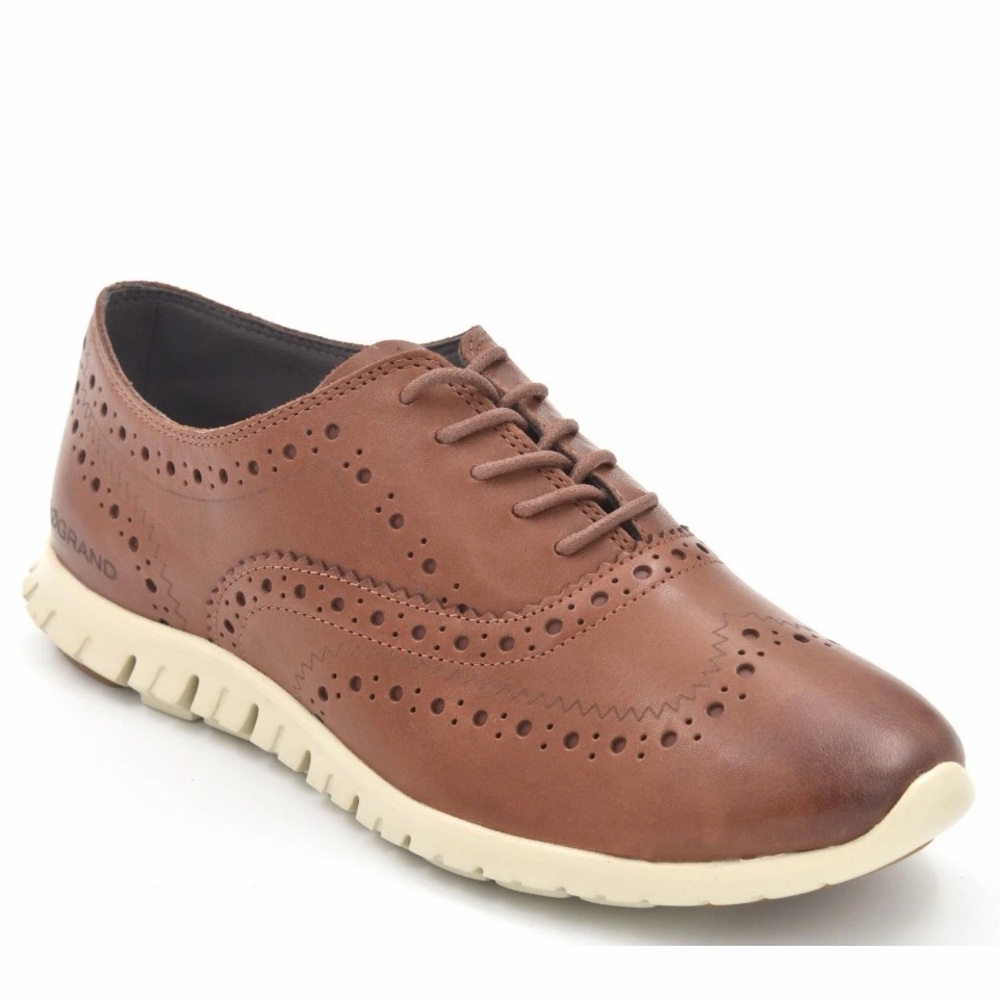 Cole Haan Ladies Brown Wingtip Zerogrand Wingtip Oxford Shoes NWOB NEW 8.5